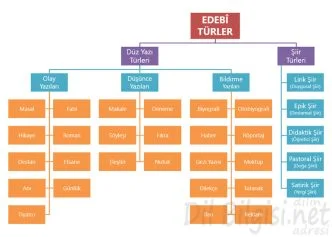 Edebi Türler Kavram Haritası