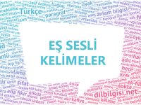 Eş Sesli Sesteş Kelimeler