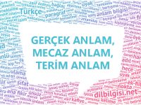 Gerçek Anlam, Yan Anlam, Mecaz Anlam, Terim Anlam