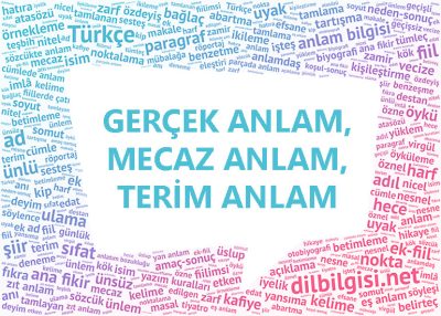 Gerçek Anlam, Yan Anlam, Mecaz Anlam, Terim Anlam