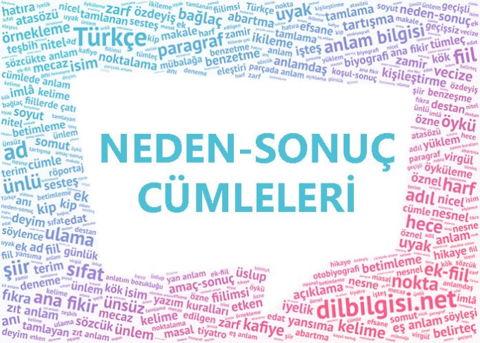 Neden Sonuç sebep sonuç cümleleri