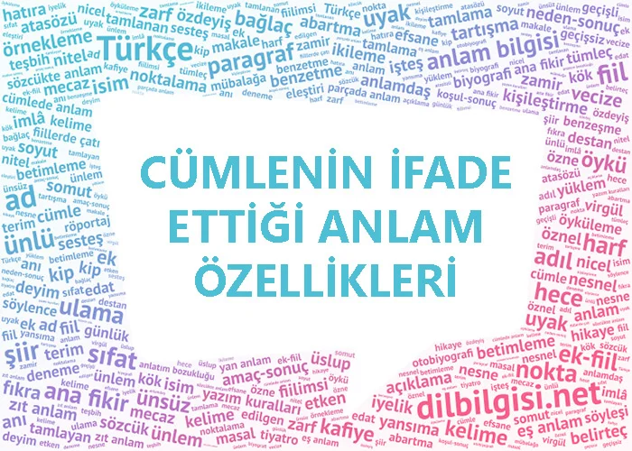Cümlenin İfade Ettiği Anlam Özellikleri