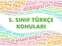 5. Sınıf Türkçe Konuları