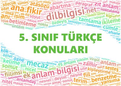 5. Sınıf Türkçe Konuları