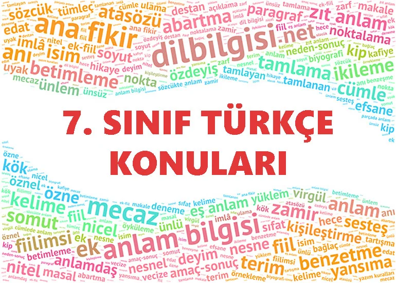 7. Sınıf Türkçe Konuları