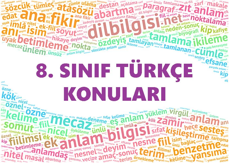 8. Sınıf Türkçe Konuları