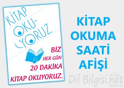 Kitap Okuma saati afiş görseli