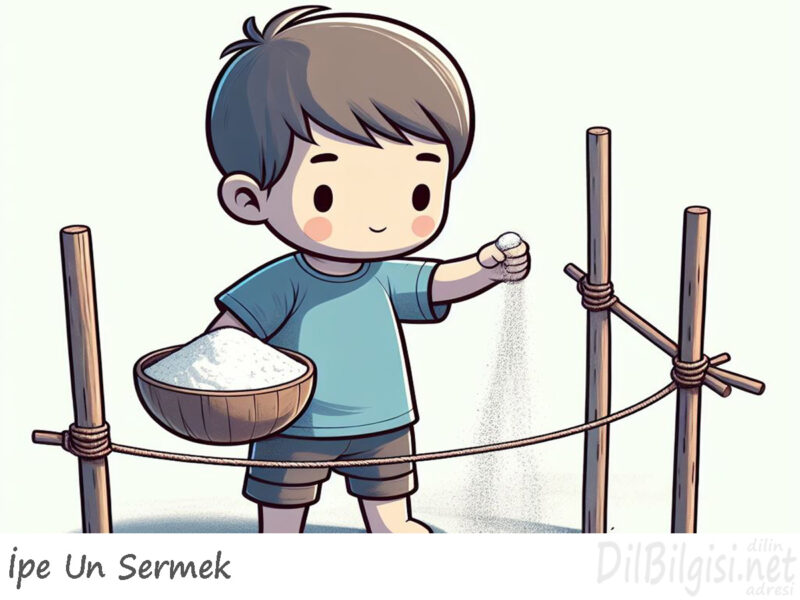 ipe un sermek deyiminin resmi