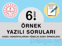 6. Sınıf örnek yazılı soru kitapçıkları ve çözümleri