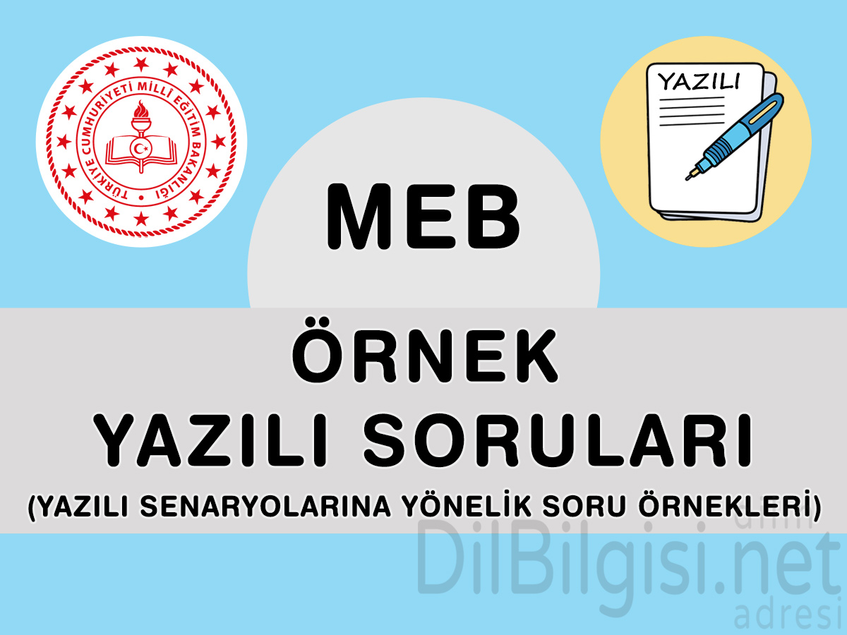 MEB örnek yazılı soru kitapçıkları